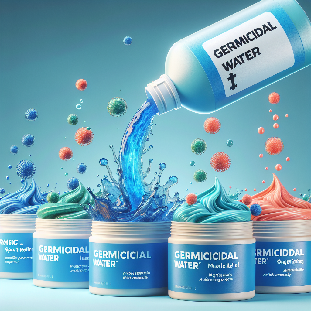 Interaction de l'Eau germicide avec les pommades sportives